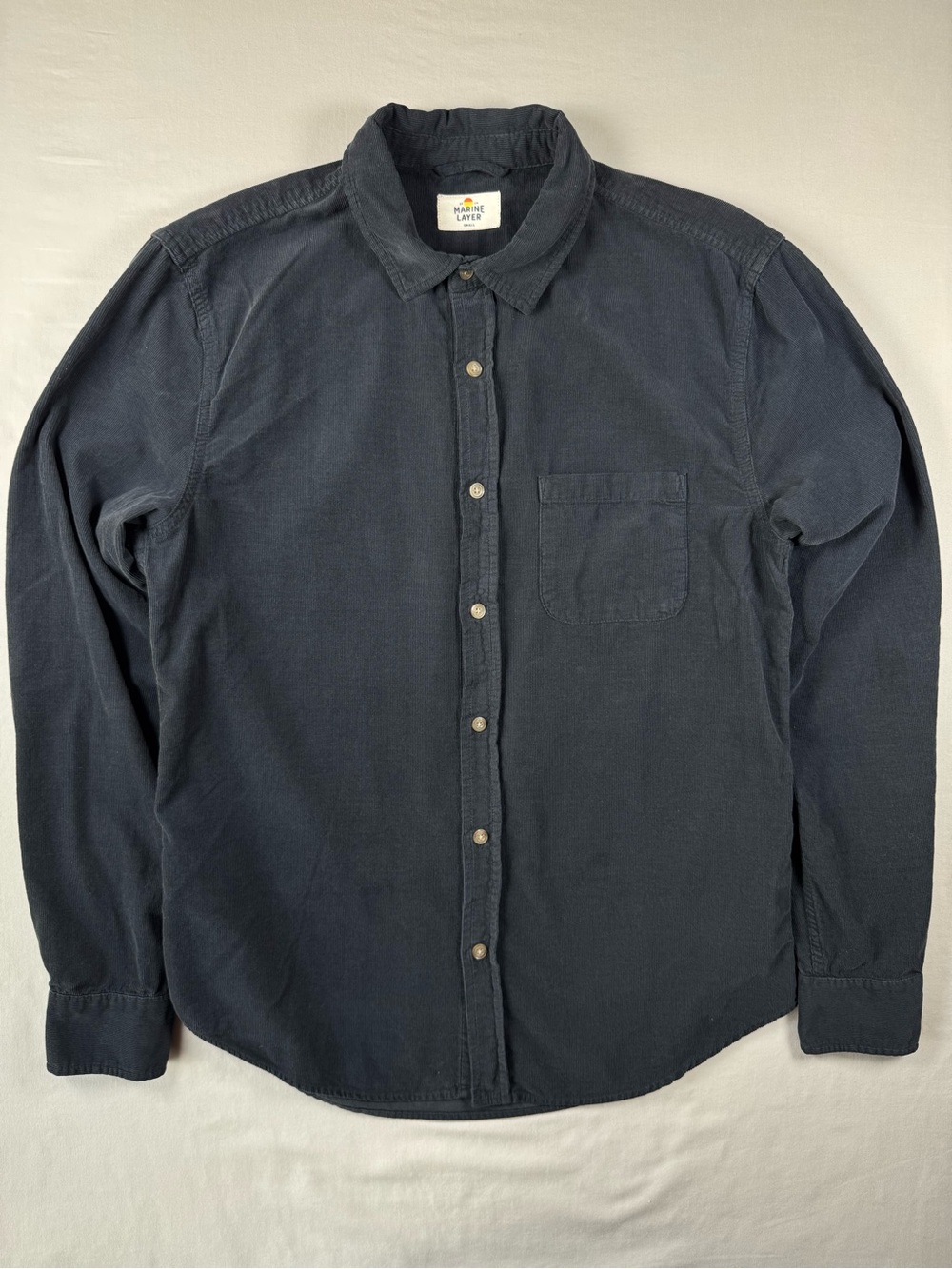 Marine Layer Black Corduroy Button Up Shirt Men’s Small